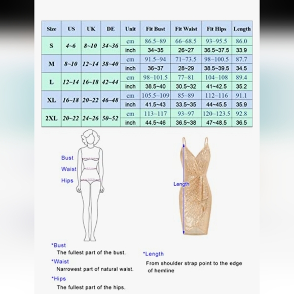 Gorgeous GRACE KARIN Spaghetti Bodycon White w/Allover Sequins, Size M, Like New - Picture 8 of 8